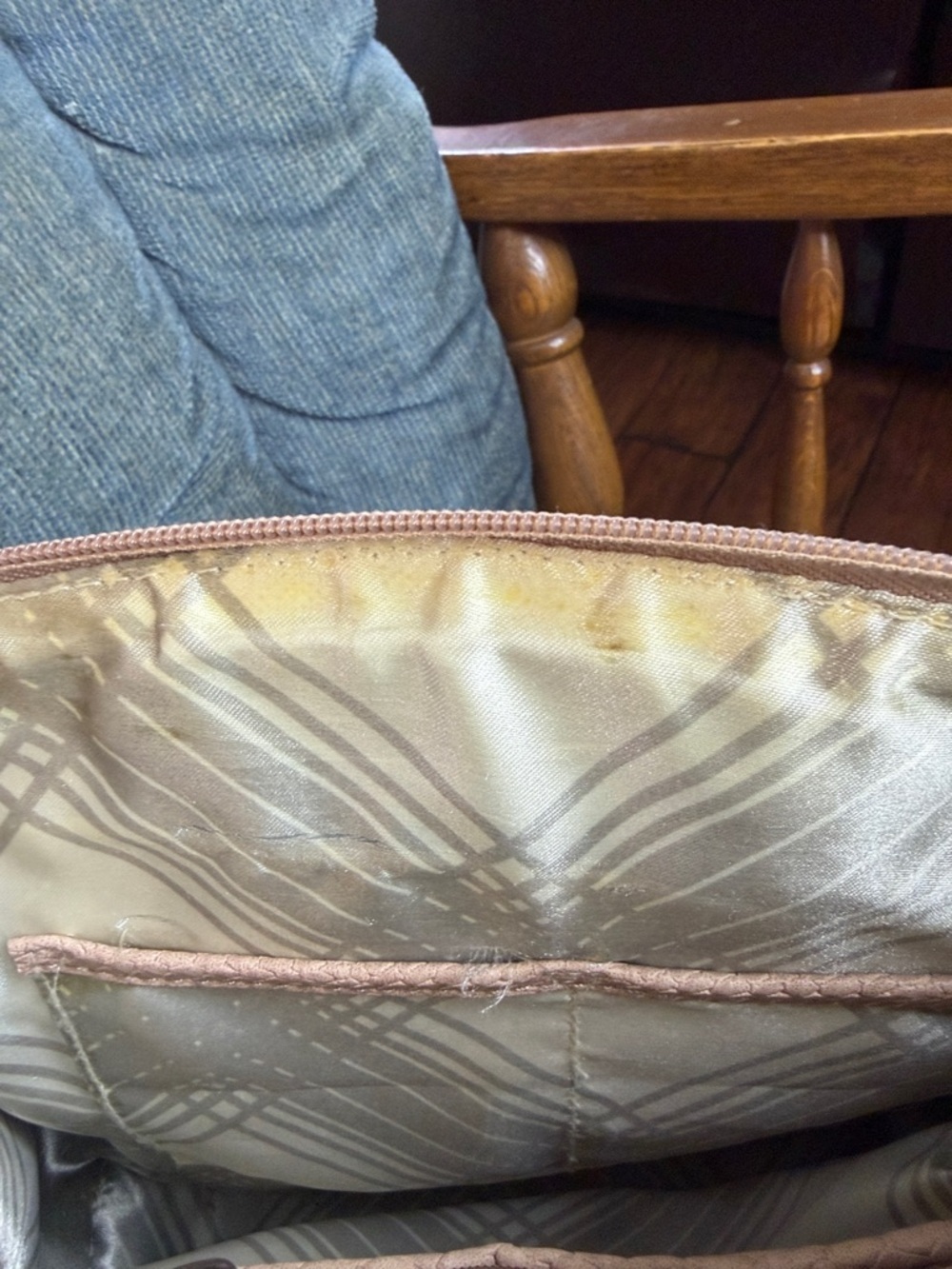 London Fog Cream Satchel with Top Handles and Crossbody Strap - Picture 10 of 12